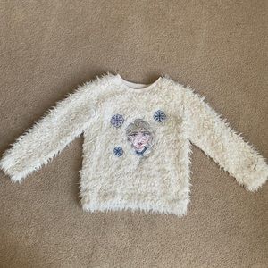 Disney Frozen Elsa Fuzzy Sweatshirt Girls XL